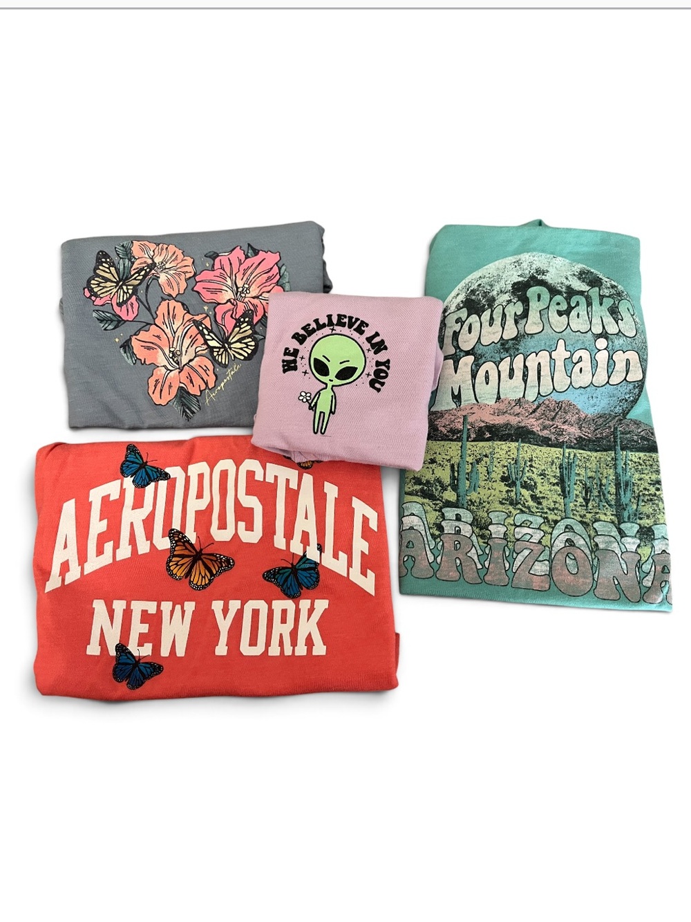 Aeropostale Classic Crew Graphic T-Shirt Bundle - Women’s